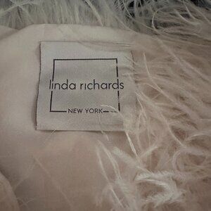 Linda Richards Ostrich feather shoulder shrug